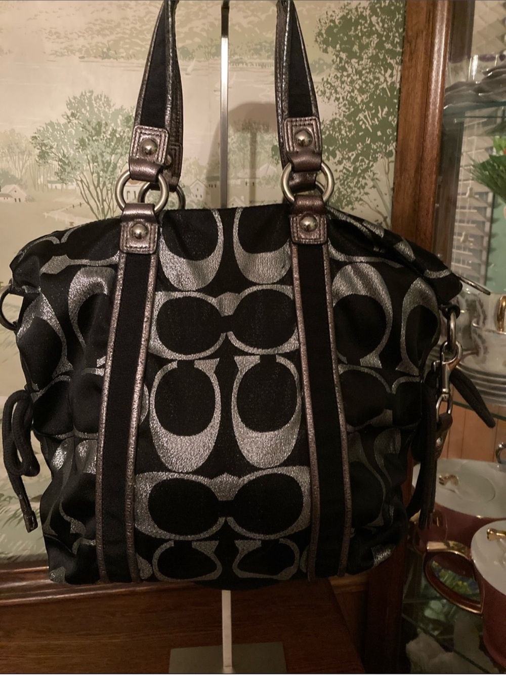✨ Coach Poppy Glam Signature Satchel/Crossbody – EUC ✨ - Picture 3 of 11